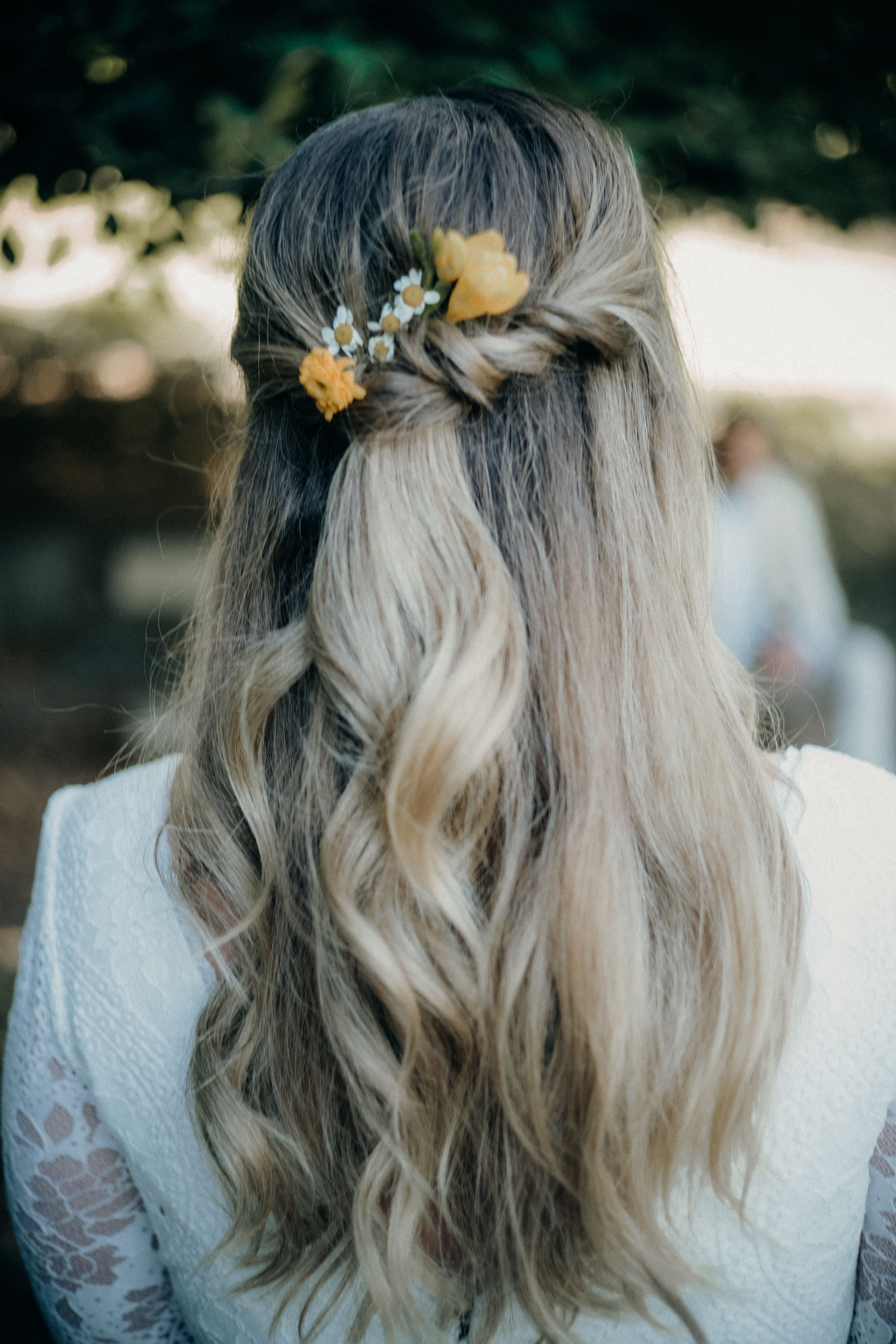 Lange gewellte Haare, Balayage — Studio Welle